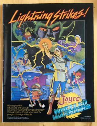 Vintage 1985 Jayce And The Wheeled Warriors Promo Poster Tv Show Ad Cartoon Toy