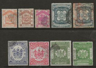 North Borneo Sel.  Of From 1886/7 Set Sg 24/6 & 29/32 & Shades Of 25c & $2
