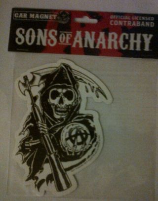 Sons Of Anarchy " Reaper " Vinyl Car Magnet 2013