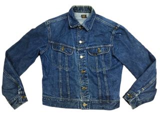 Vintage 1960’s Lee Sanforized 101 - J Denim Jacket Size 40 Regular Faded Worn Usa