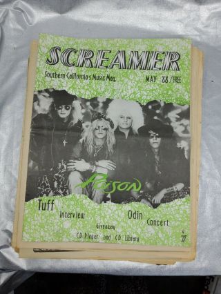 Screamer Hollywood Glam Local Paper Usa Only May 88 Poison Tuff Glam Odin Strip