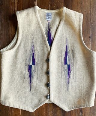 Vintage Ortega’s Chimayo Wool Southwest Vest 44