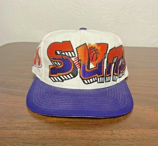 Vintage Phoenix Suns Graffiti Snapback Hat 90s Nba Drew Pearson