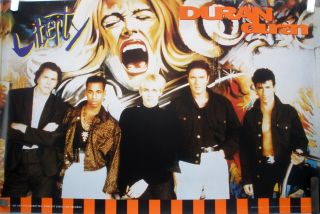 Rare Duran Duran Liberty 1990 Vintage Record Album Promo Poster