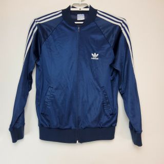 Vtg Adidas Men Atp Track Jacket 1980s Sz Large Blue Made In Usa Keyrolan Tennis