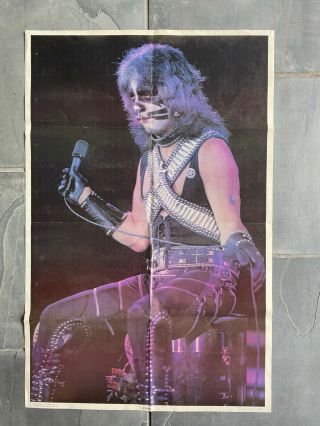 1977 Kiss Peter Criss Aucoin Mgmt Rock N Roll Poster Alive Ii 22x34