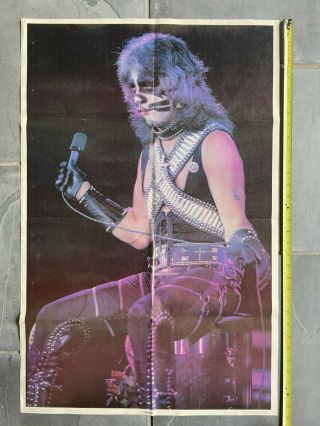 1977 KISS Peter Criss Aucoin Mgmt Rock n Roll Poster Alive II 22x34 2