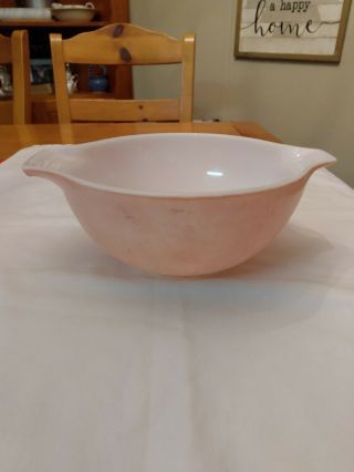 Vintage Pyrex Pink Gooseberry Cinderella 442,  1 1/2 Qt Mixing Bowl