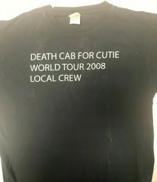 Deathcab For Cutie World Tour Local Crew Shirt 2008