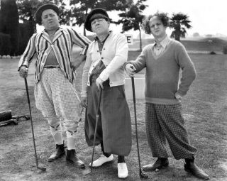 Golfing Three 3 Stooges Glossy 8x10 Photo Moe,  Curly,  Larry Print Poster