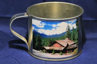 Vintage Bonanza Ponderosa Ranch Tin Mug Cups With Cartwrights Western TV Show 2