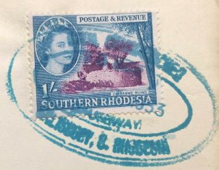 Southern Rhodesia 1953 QEII Revenue Document ' Affidavit ' Bearing 1/ - 2