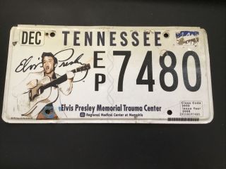 Elvis Official Tennessee License Plate / Daly Deals / Rare