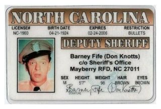 Barney - Andy Griffith Show - Driver 