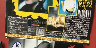 Madonna 1990s Italian Fan Club Mega Rare Promo Poster 1st Meeting European Fans 3