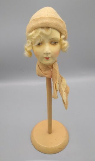 Vtg Art Deco Woman Wooden 1920 