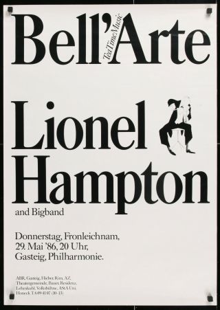 Rare Vintage Lionel Hampton & Bell 