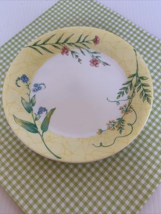 Set Of 8 Corelle Sun Garden Yellow Floral Bread/dessert Plates 7 1/4 "