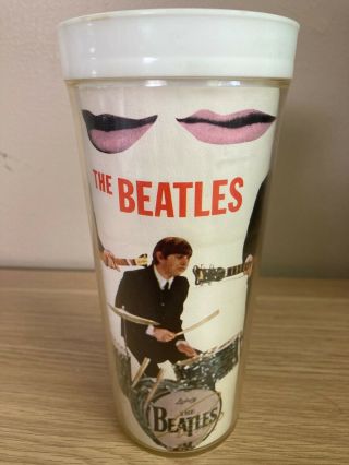 Vintage Nems Enterprises 6 " Beatles Photo Tumbler Cup Very Rare