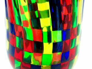 SIGNED X BIG Murano Ballarin Art Glass Pezzato Mazzega Freeform Vase 2