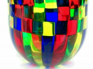 SIGNED X BIG Murano Ballarin Art Glass Pezzato Mazzega Freeform Vase 3