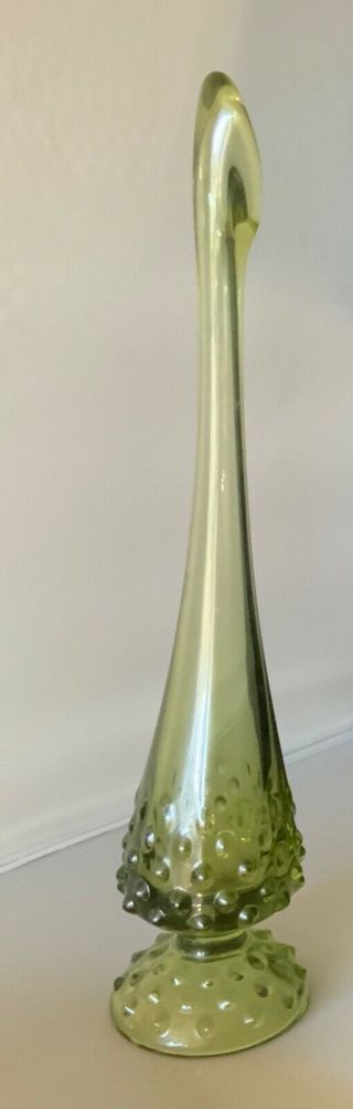 Fenton Art Glass Green Hobnail Bud Vase