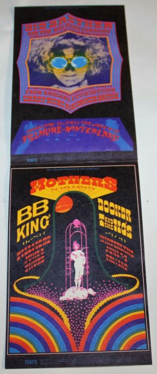 Vintage Fillmore Double Handbill W Mothers Invention Bb King