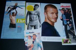 David Beckham Shirtless 40 Pc German Clippings Full Pages