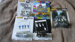 Beatles Hot Wheels 2016 Edition (5 In Set) And Very Rare (beatles Covers)