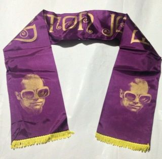 Elton John Vintage 1970s Concert Scarf - Purple Version