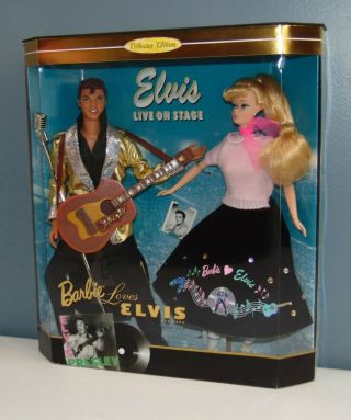 Vintage Barbie Doll Boxed 1996 Elvis On Stage Barbie Loves Elvis