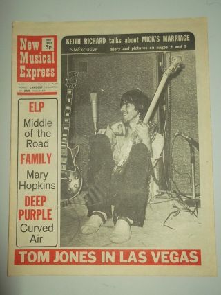 Nme 1274 June 26 1971 Mary Hopkins Deep Purple Curved Air Mick Jagger Tom Jones