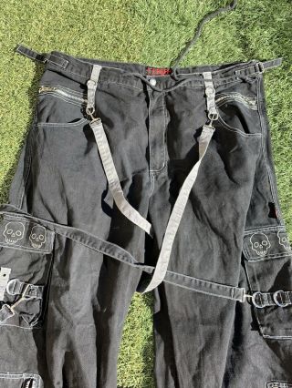 Vintage Tripp NYC Dang Goodman Cargo Pants Black Men ' s Size 2XL 3