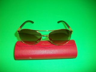 Vintage Cartier Ediyon Santos Sunglasses Made In France 53 - 16 - 125