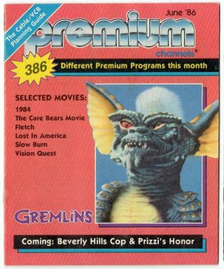 Gremlins 1986 Cable Premium Channels Guide