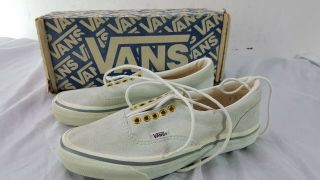 Vintage Vans Gray & White Made In Usa Size 7 Us