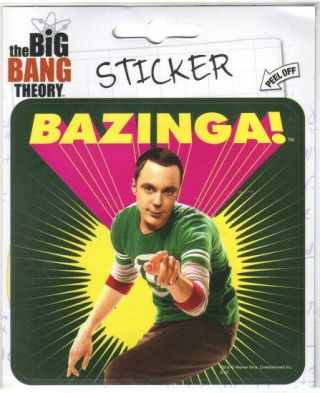 The Big Bang Theory Tv Series Sheldon Bazinga Logo Peel Off Sticker,