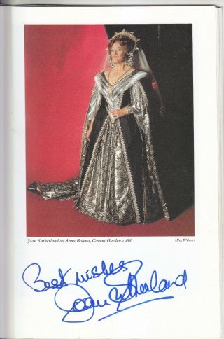 Autographed Opera Programme 1988 Joan Sutherland Anna Bolena Covent Garden