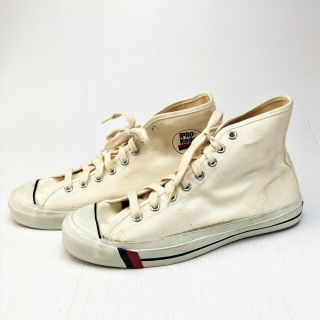 Vintage Pro Keds Canvas High Tops Size 10.  5 Old Stock Without Box Or Tags