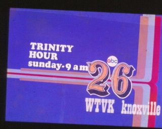 Vintage 1970s Tv Station 35mm Film Transparency Wtvk 26 Knoxville Abc