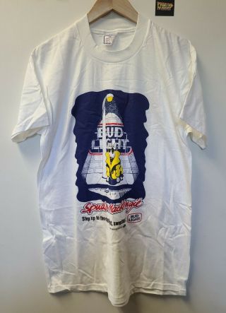 Vtg 80s Bud Light Spuds Mckenzie Promo T Shirt Mens Size Large Single Stitch