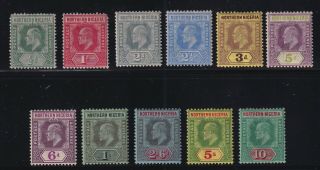 Northern Nigeria Sc 28 - 38 (1910 - 11) 1/2d To 10/ - King Edward Vii Set H
