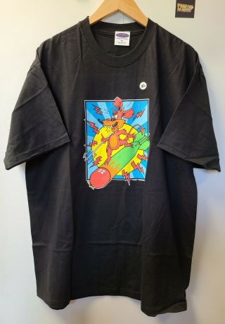 Vtg 90s Poster Pop Frank Kozik T Shirt Mens Size Xl