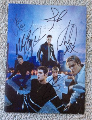 Westlife Tour Programme 2001 With All 5 Autographs.