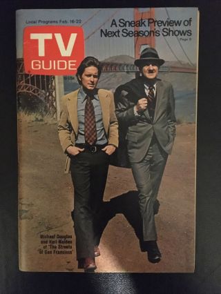 Tv Guide Feb 16 - 22 1974 Michael Douglas Karl Malden