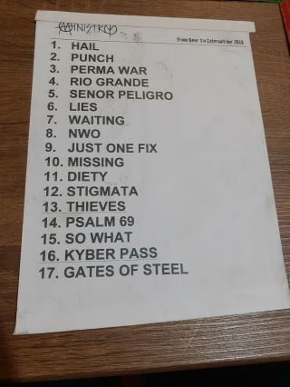 Ministry - London Forum Uk Tour Setlist Al Jourgensen Industrial Metal Heavy