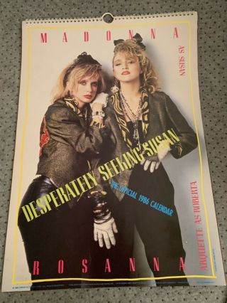 Madonna Desperately Seeking Susan Calendar 1985/1986