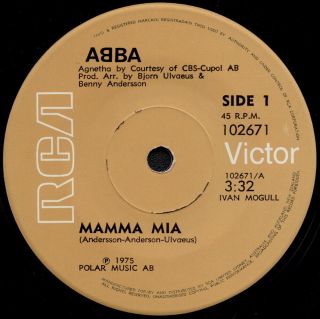 Abba - Mamma Mia (zealand 1975) - Variation 3