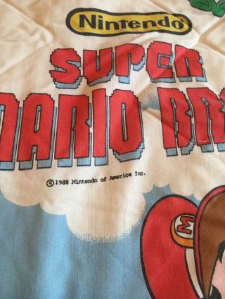 Vtg 1988 Nintendo Mario Bros,  Zelda Twin Size Comforter,  Blanket,  Quilt 3