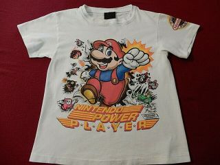 Vintage Nintendo Power Player Mario T Shirt 1989 Changes Youth Medium